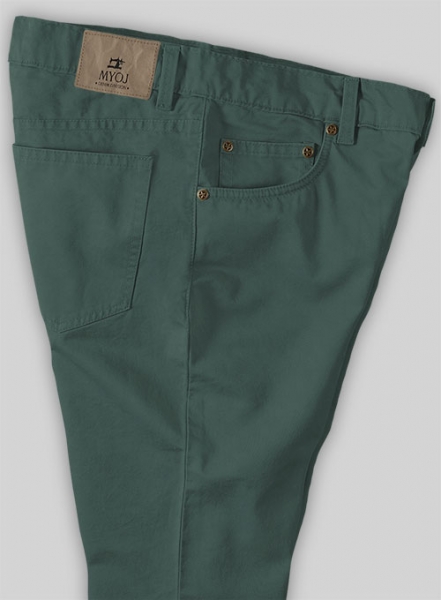 Gallo Green Cotton Stretch Chino Jeans