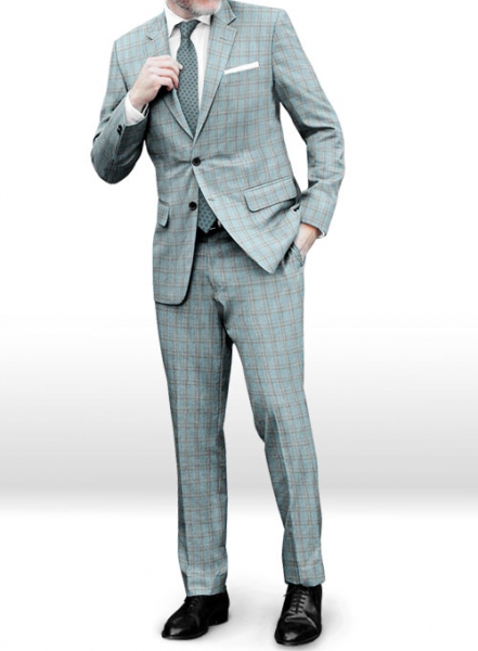 Napolean Spring Blue Wool Suit