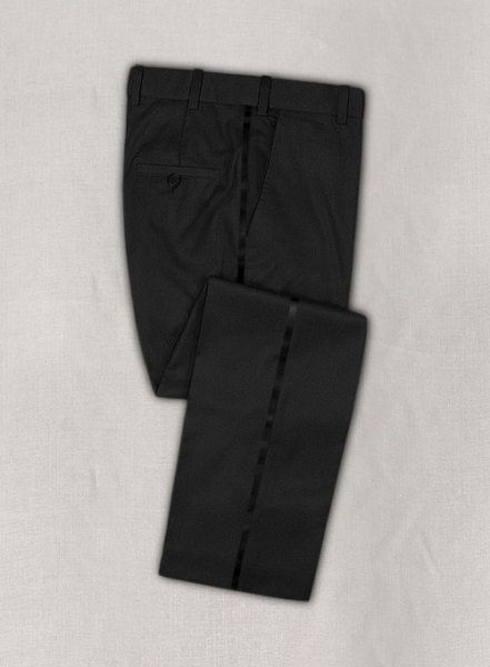 Napolean York Black Wool Tuxedo Suit