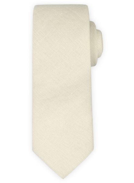 Linen Tie - Pure Light Beige