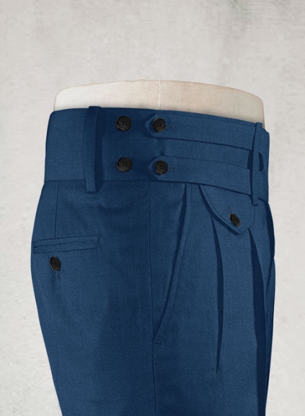 Napolean Casa Blue Double Gurkha Wool Trousers