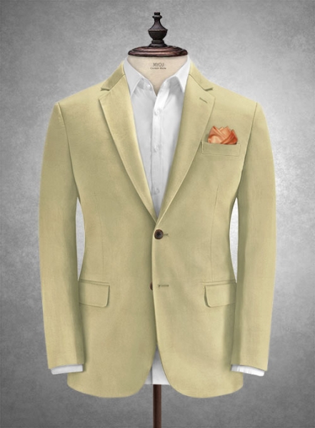 Caccioppoli Cotton Gabardine Ocean Khaki Suit