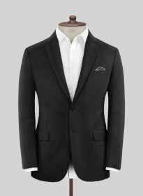 Stretch Charcoal Wool Jacket