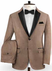 Beige Velvet Tuxedo Suit