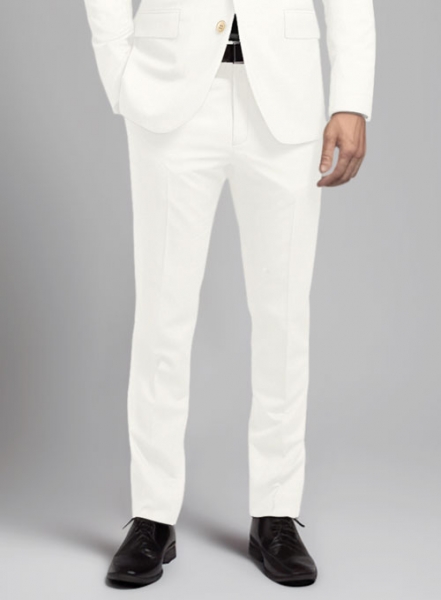 Scabal Ivory Wool Pants