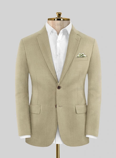 Stretch Khaki Wool Jacket