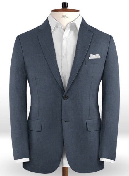 Scabal Blue Twill Wool Jacket