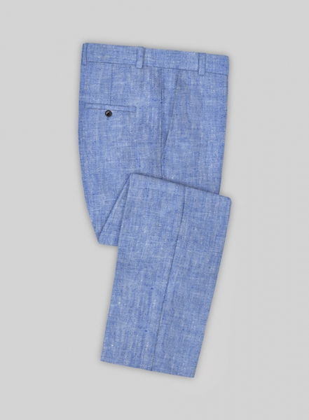 Italian Nile Blue Linen Pants