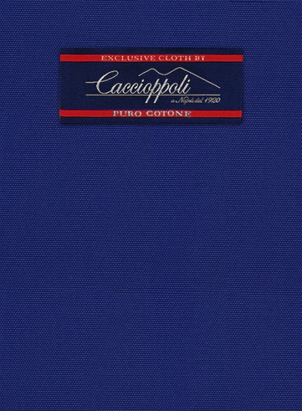 Caccioppoli Cotton Drill Sapphire Blue Suit