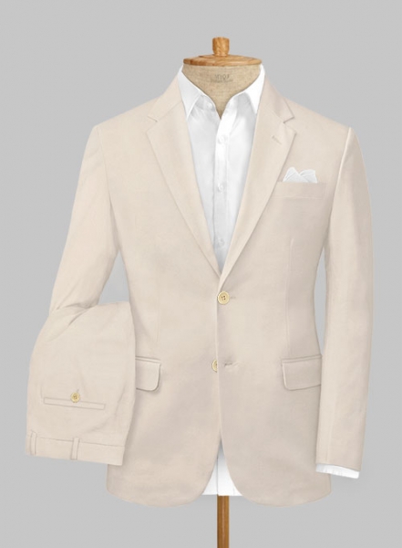 Light Khaki Stretch Chino Suit