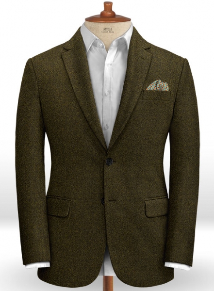 Light Weight Melange Green Tweed Suit