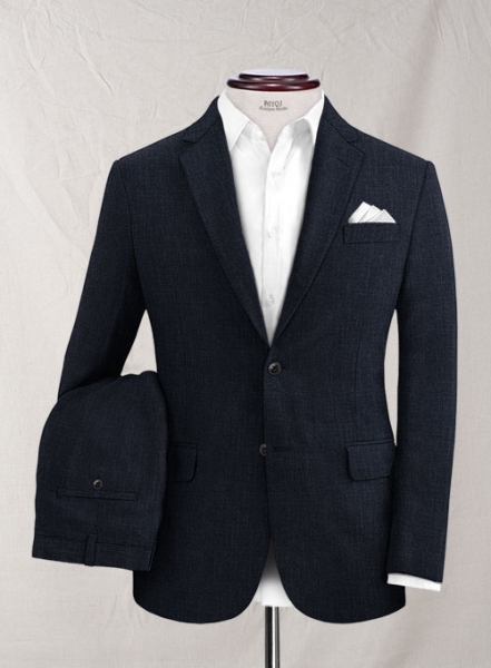 Solbiati Dark Blue Linen Suit