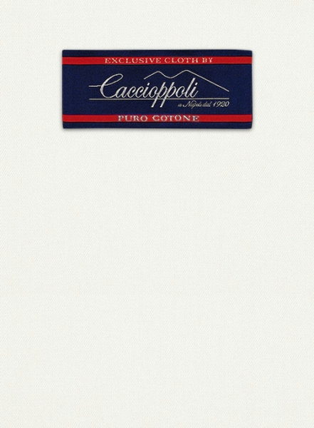 Caccioppoli Cotton Gabardine Off White Suit