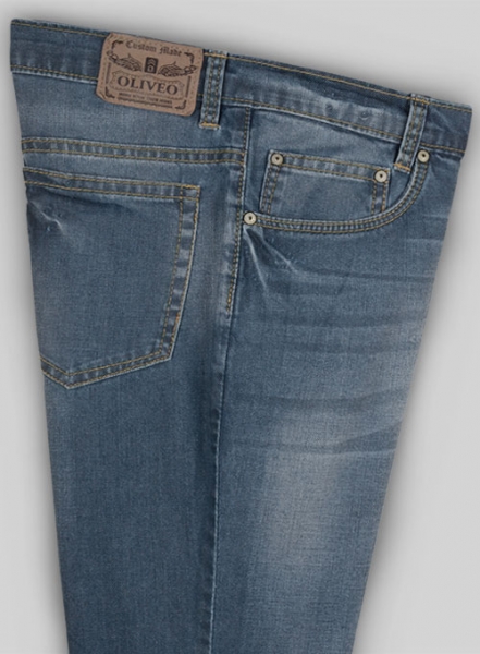 Melange Luxurious Deep Dark Blue Jeans - Ice Wash