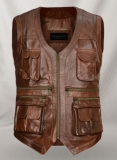 Spanish Brown Chris Pratt Jurassic World Leather Vest