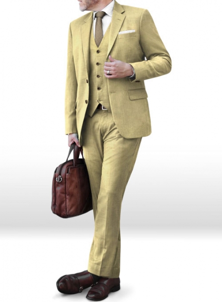 Reda Light Khaki Pure Wool Suit