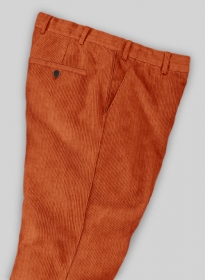 Burnt Orange Thick Corduroy Trousers - 8 Wales