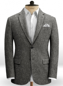 Harris Tweed Gray Herringbone Jacket