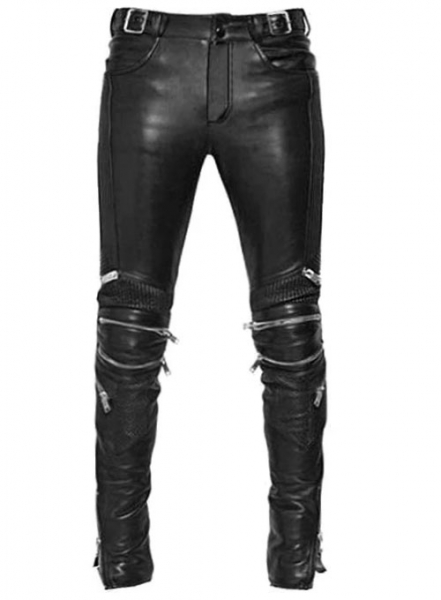 Electric Zipper Mono Leather Pants