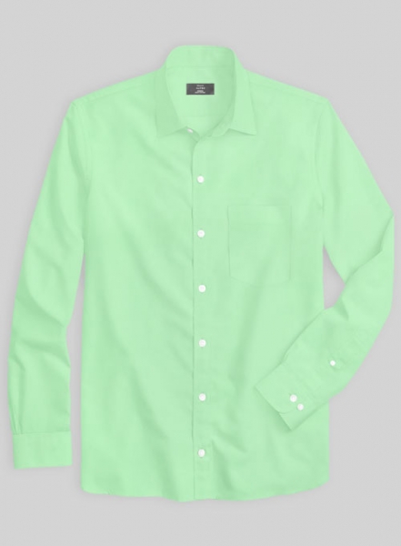 Giza Mint Green Cotton Shirt- Full Sleeves