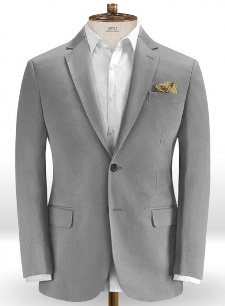 Gray Stretch Chino Jacket