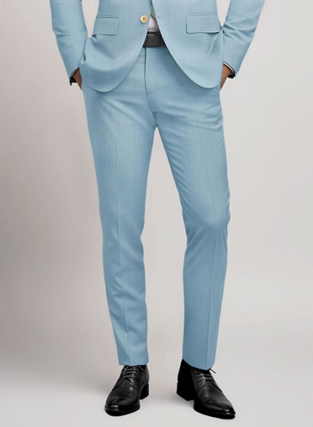 Scabal Sky Blue Wool Suit