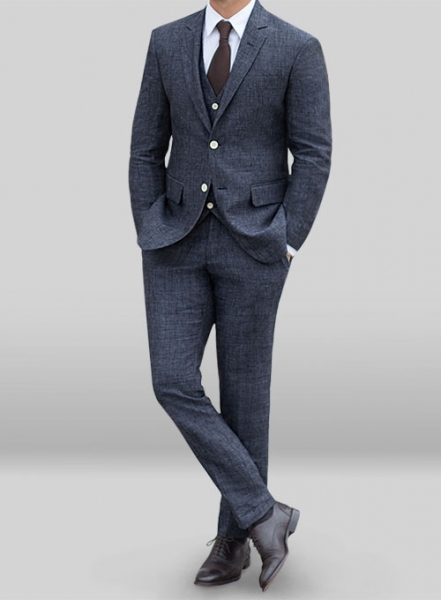 Italian Blu Linen Suit