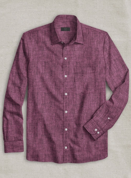 European Orchid Purple Linen Shirt - Full Sleeves