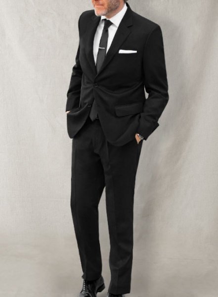 Black Merino Wool Suit