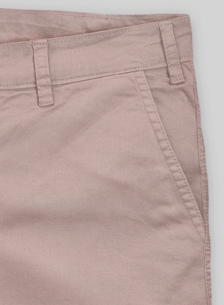 Light Mauve Stretch Chino Shorts