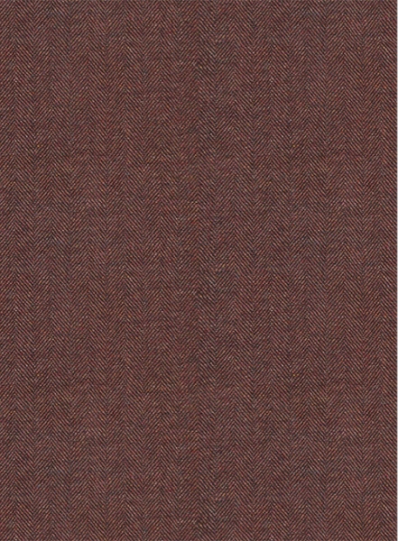 Royal Wine Herringbone Tweed Suit