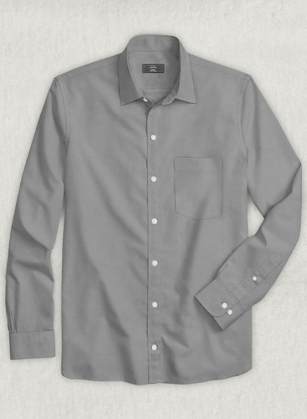 Gray Stretch Twill Shirt