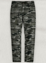 Gray Stretch Camo Jeans