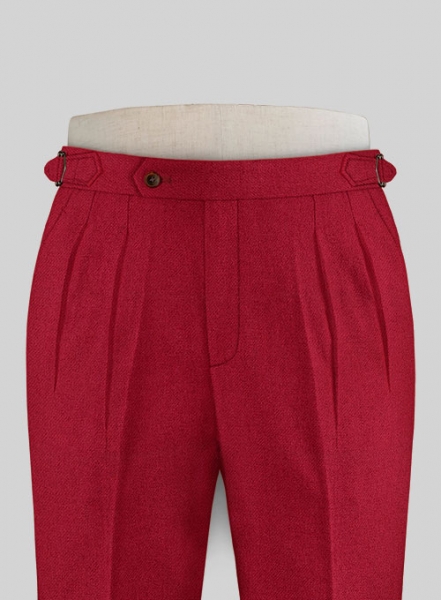 Naples Red Highland Tweed Trousers