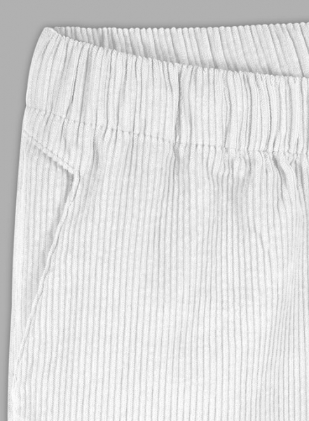 Easy Pants White Corduroy