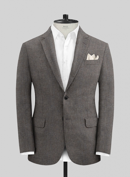 Solbiati Raw Brown Linen Suit