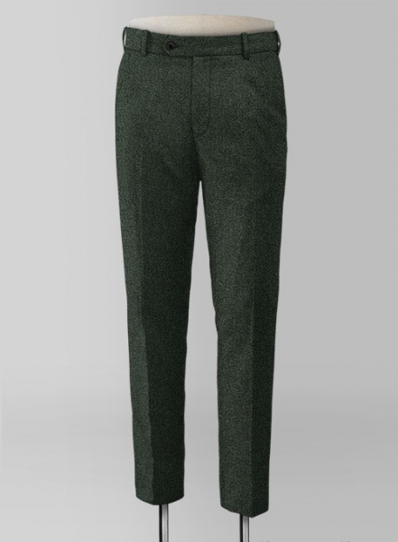 Green Heavy Tweed Pants