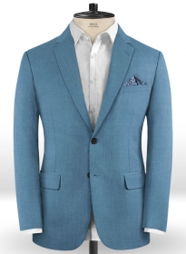 Scabal Steel Blue Wool Jacket