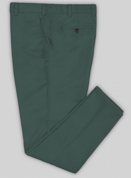 Gallo Green Cotton Stretch Chino Pants