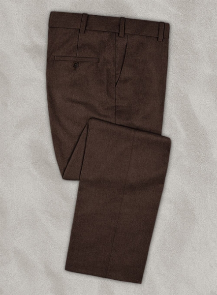 Brown Flannel Wool Suit