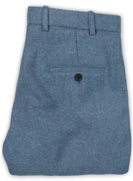 Light Weight Turkish Blue Tweed Pants