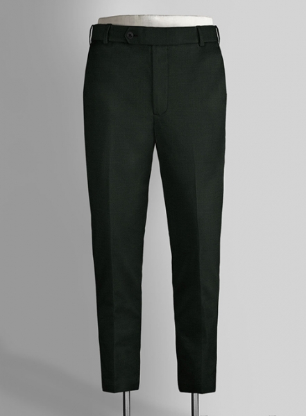 Stretch Green Wool Pants