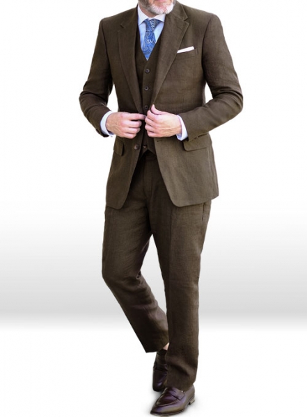 Pure Rich Brown Linen Suit