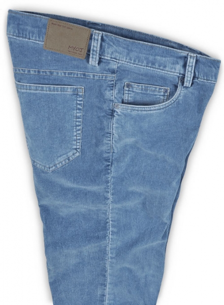 Indigo Corduroy Stretch Jeans - Light Blue