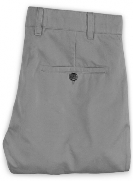 Gray Stretch Chino Pants