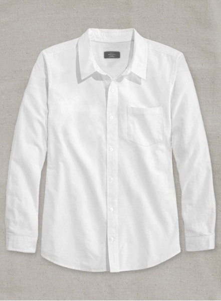 Italian Voile Cotton White Shirt - Full Sleeves