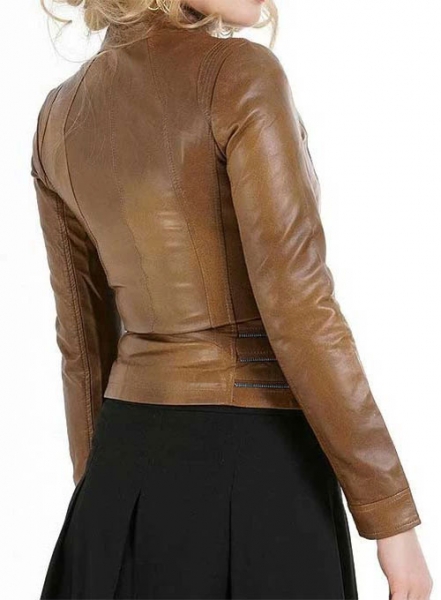 Fitted Leather Jacket # 521