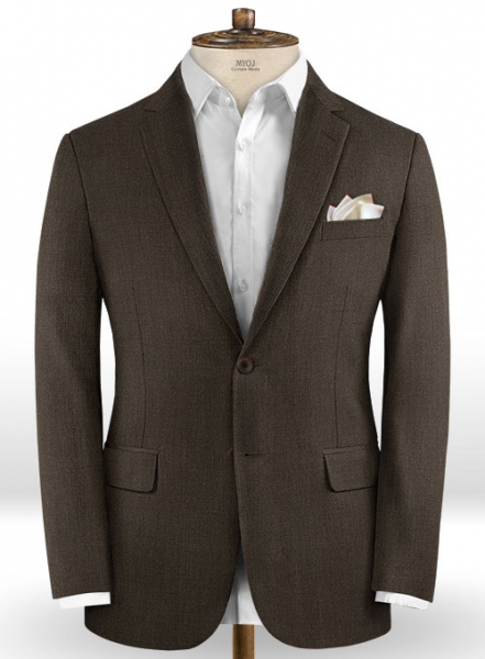 Scabal Dark Brown Wool Suit