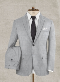 Stretch Boxy Light Gray Wool Suit