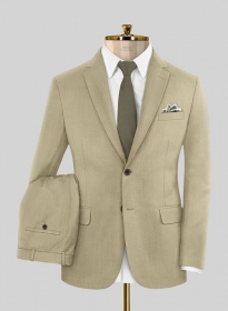 Stretch Khaki Wool Suit